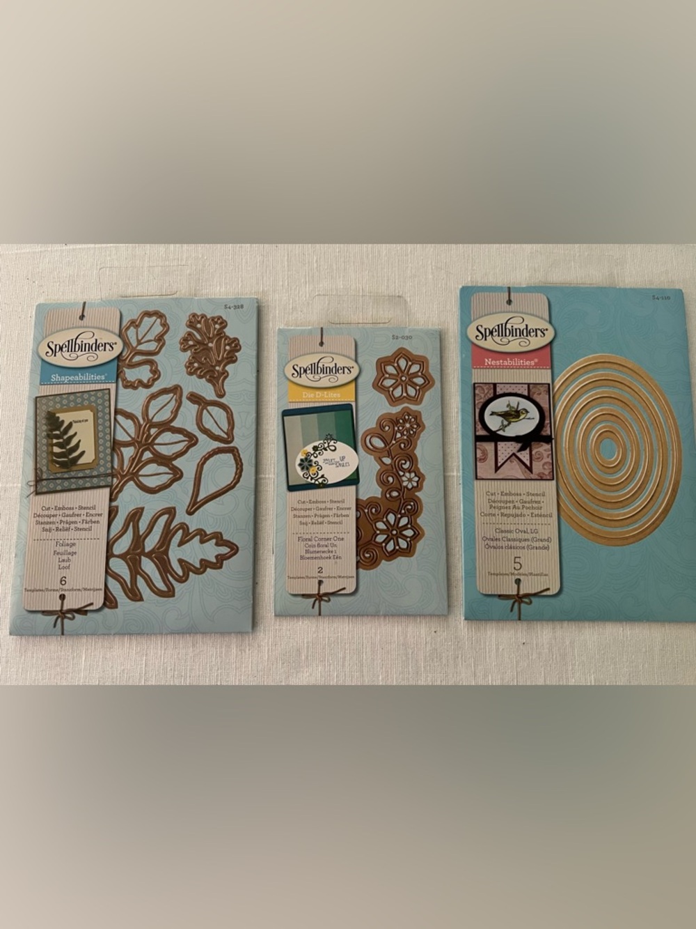 Spellbinders Metal Embossing Stencils & Die Cuts Foliage Floral Flowers Lot Of 3